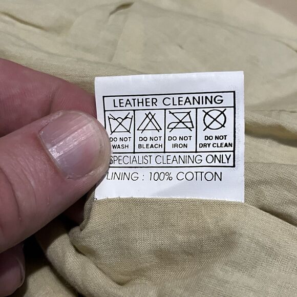 DOUBLE D RANCH Women's XS Beige Tan Studded Western Shirt Jacket Coat LEATHER - Picture 9 of 16